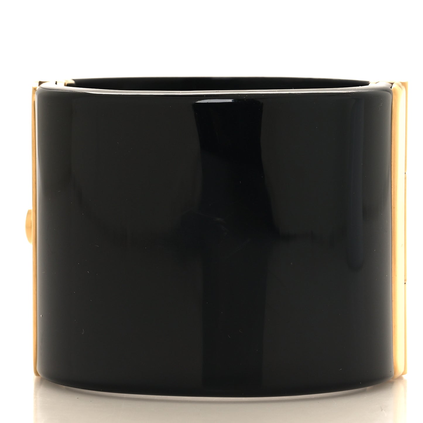 Resin Glitter Gripoix CC Wide Cuff Black