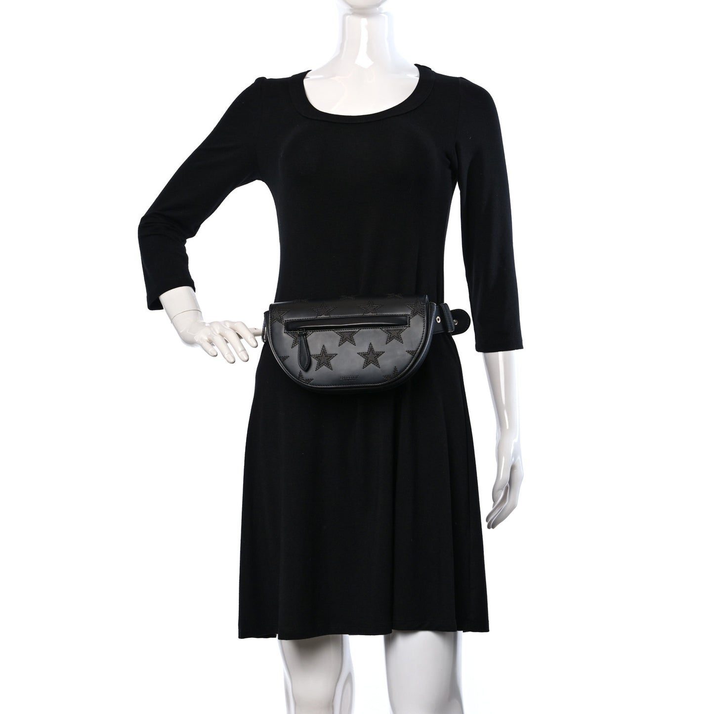 Calfskin Small Star Olympia Belt Bag Black