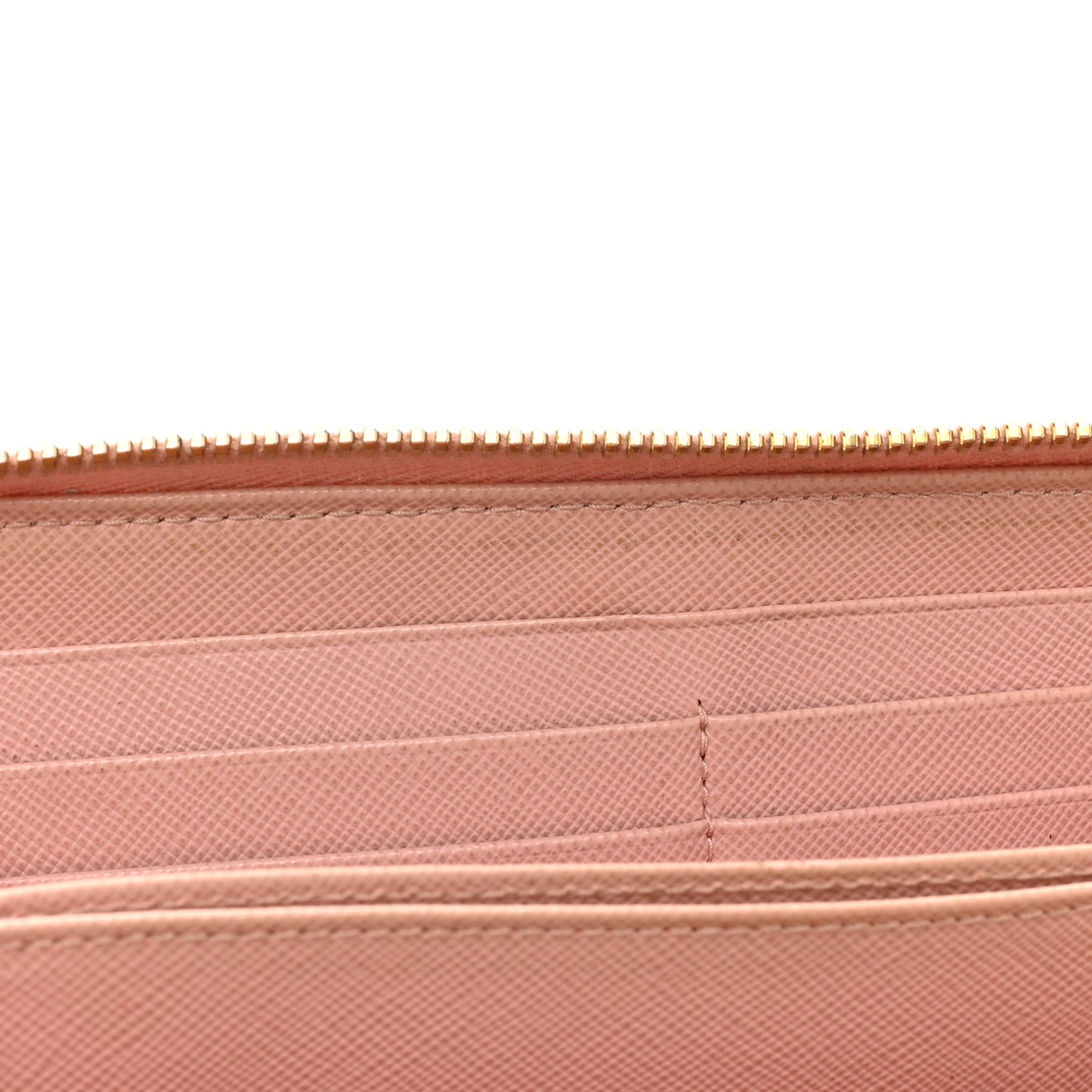 Saffiano Metal Zip Around Wallet Orchidea