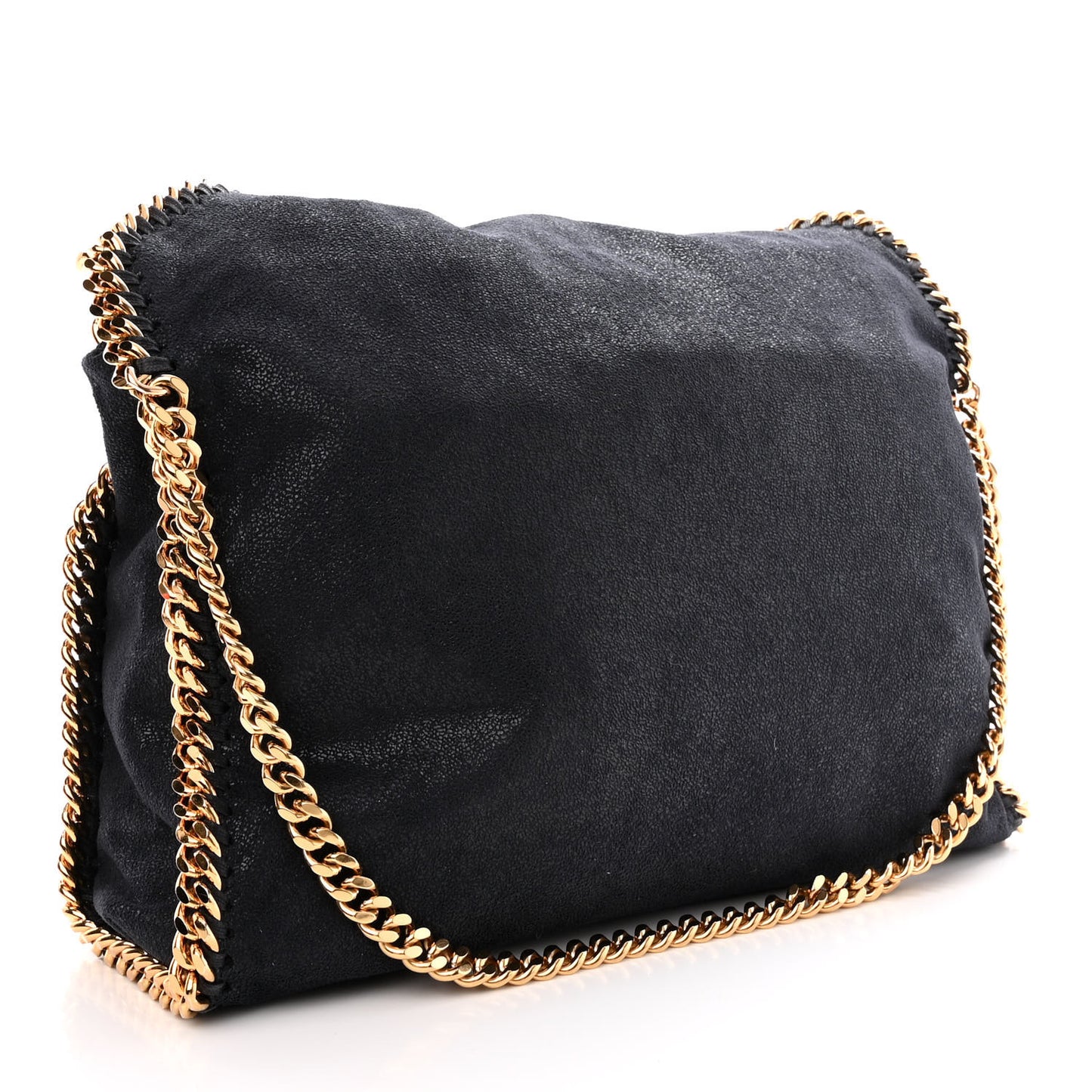 Shaggy Deer Falabella Fold Over Tote Navy