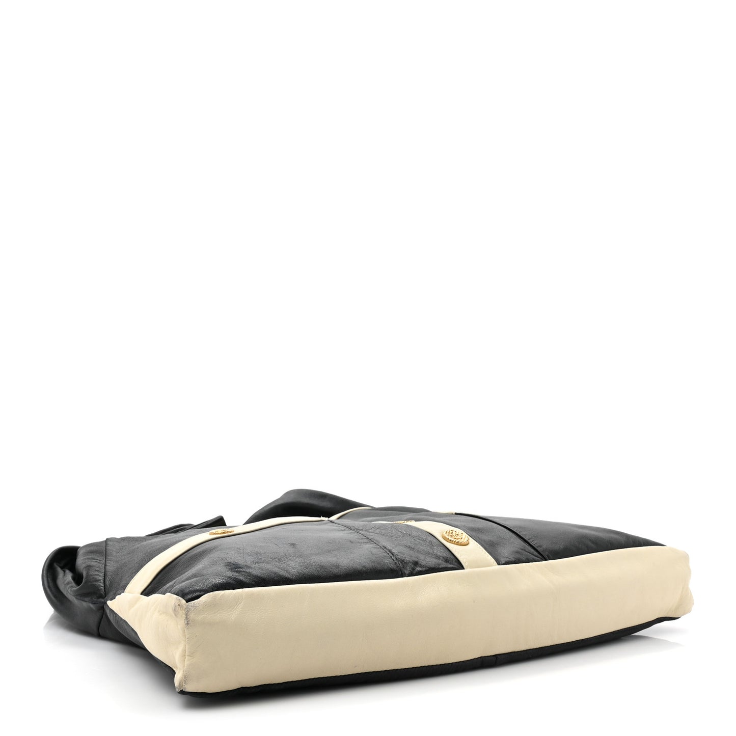 Lambskin Large Girl Bag Black Beige