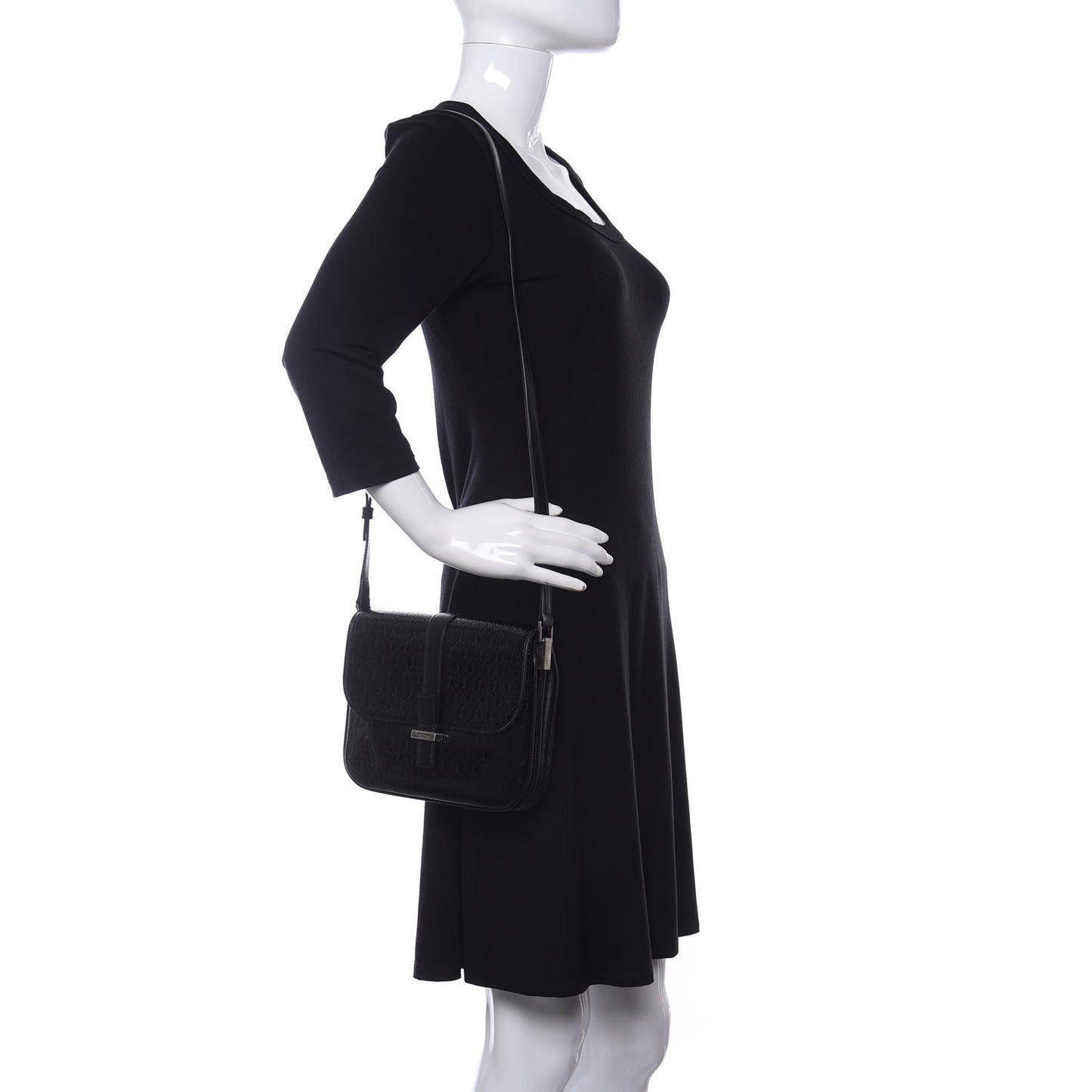 Patent Embossed Small Le Monogramme Satchel Black