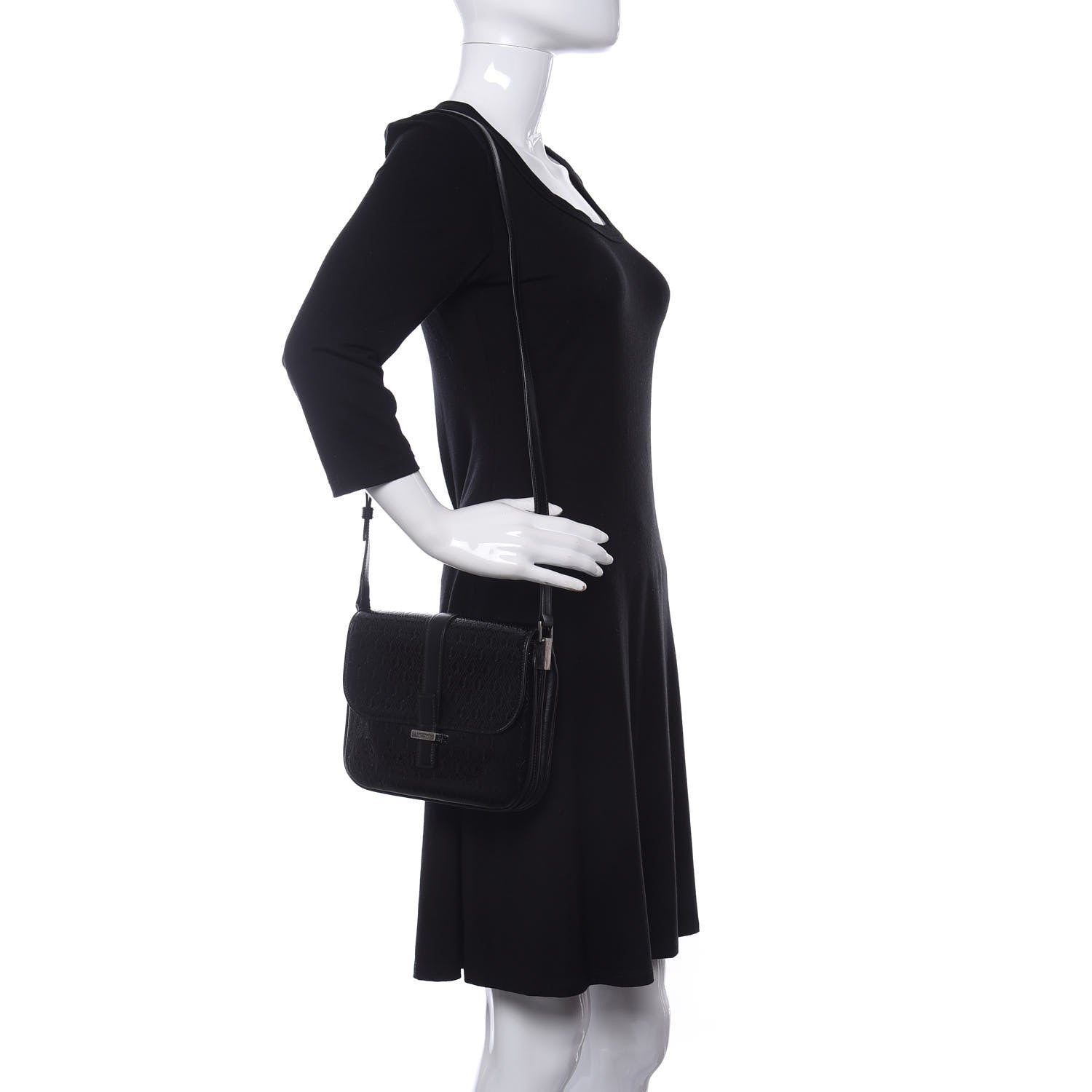 Saint Laurent Patent Embossed Small Le Monogramme Satchel Black 2 of 12