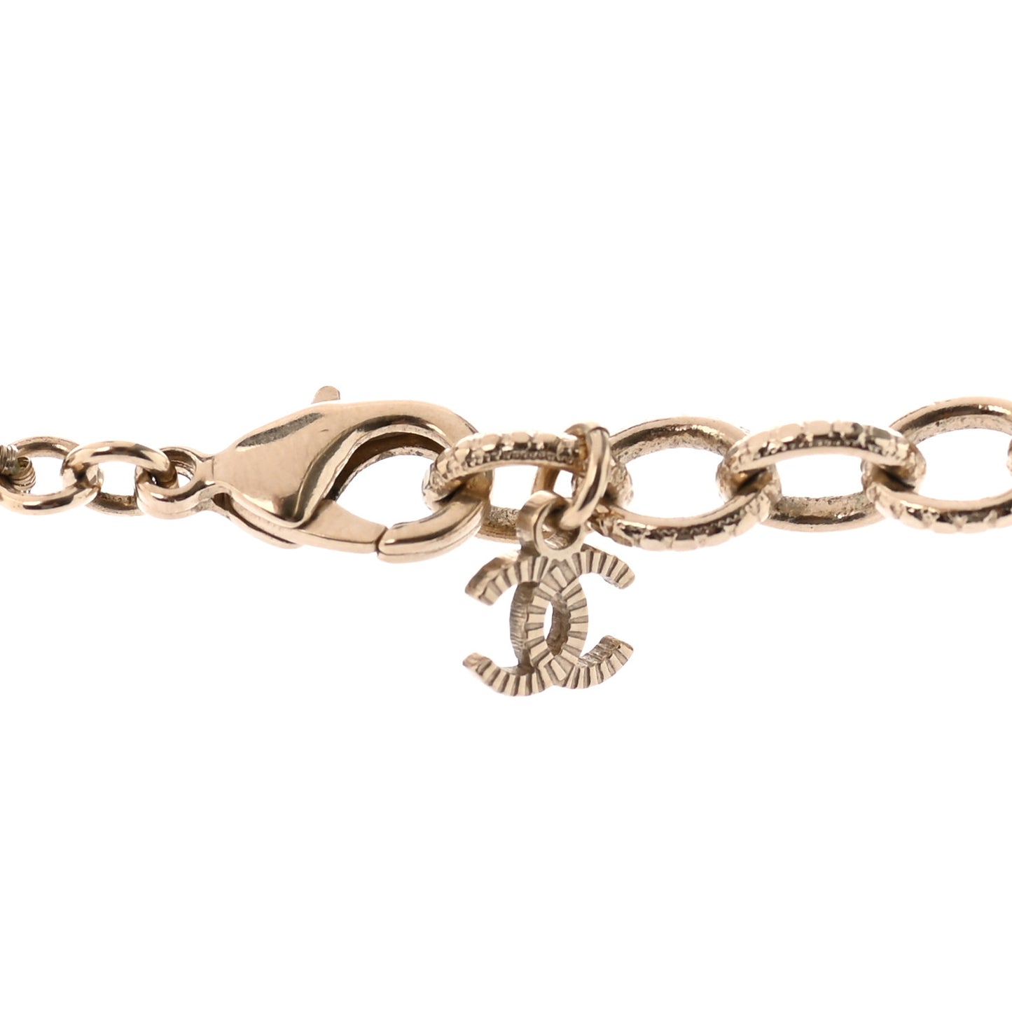 Pearl Crystal CC Cluster Long Necklace Gold