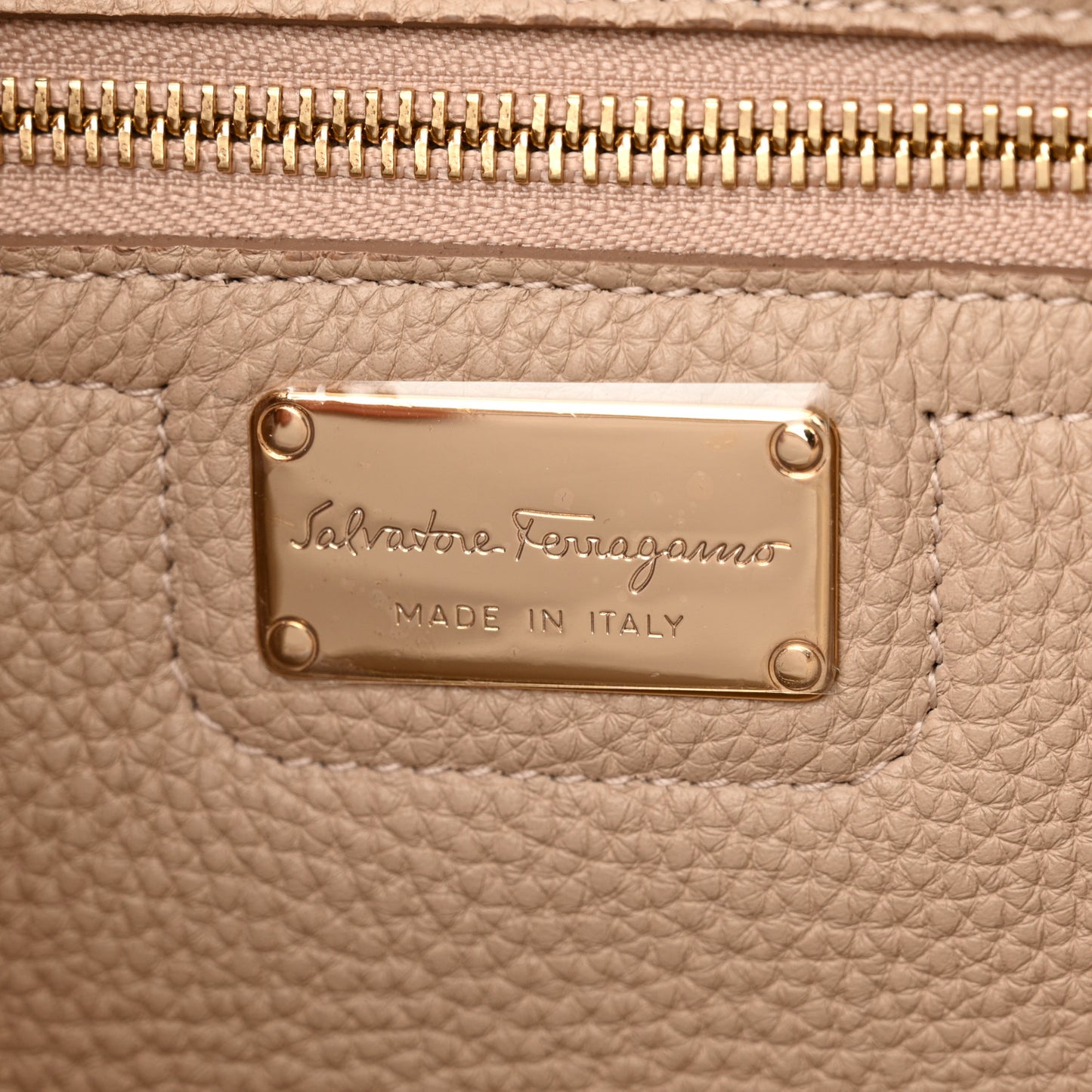 Calfskin Double Handle Medium Amy New Bisque