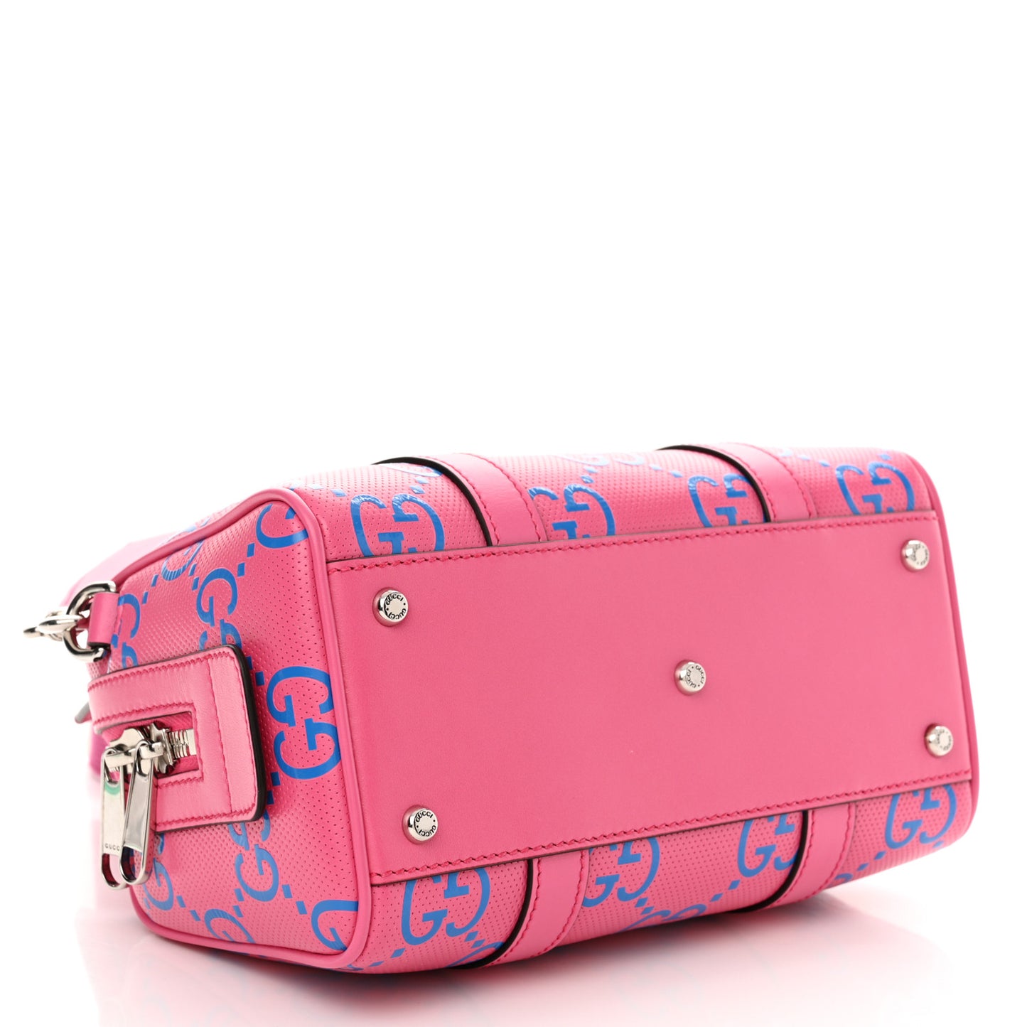 Calfskin GG Tennis Bi-Color Embossed Mini Duffle Bag Modern Fucsia Modern Blue