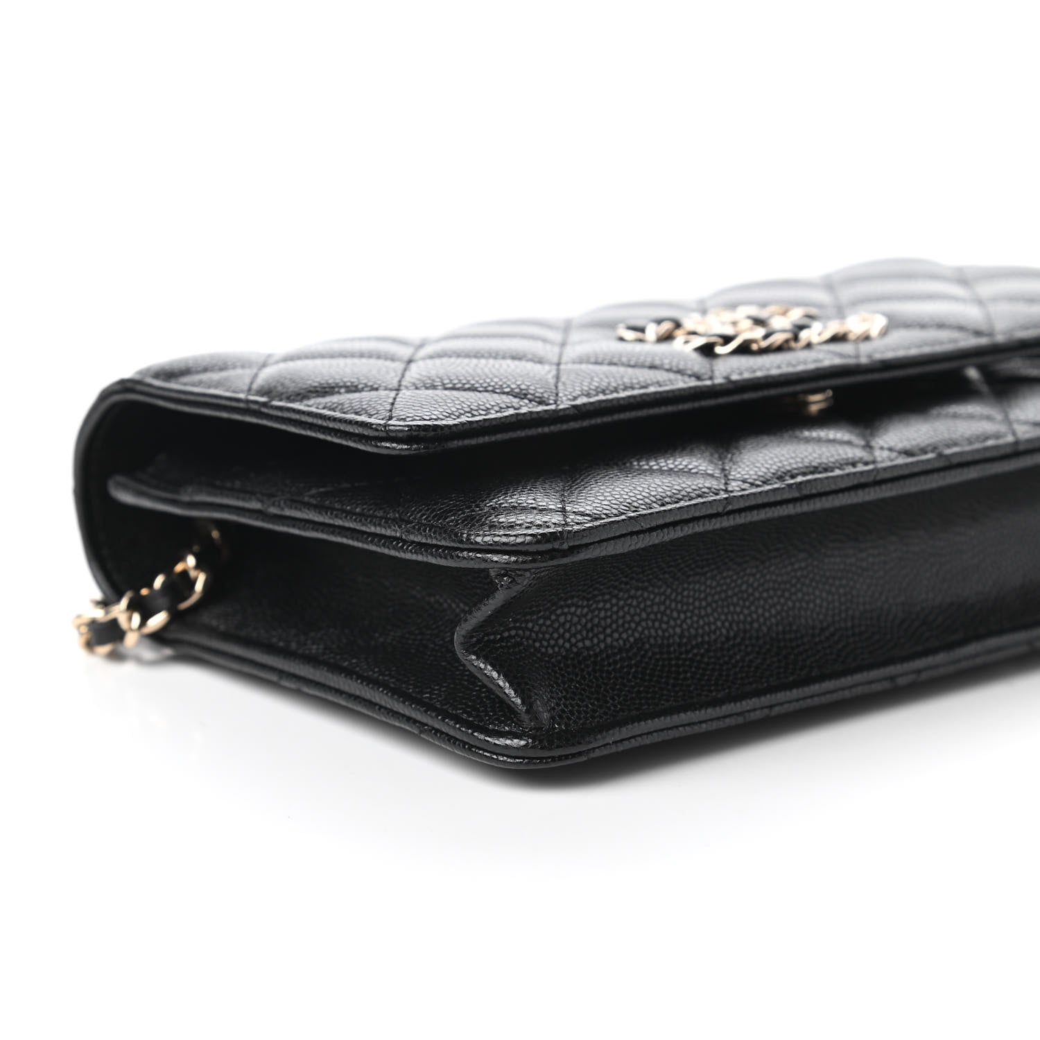 Chanel Caviar Quilted French New Wave Chain CC Wallet On Chain WOC Black 6 of 11