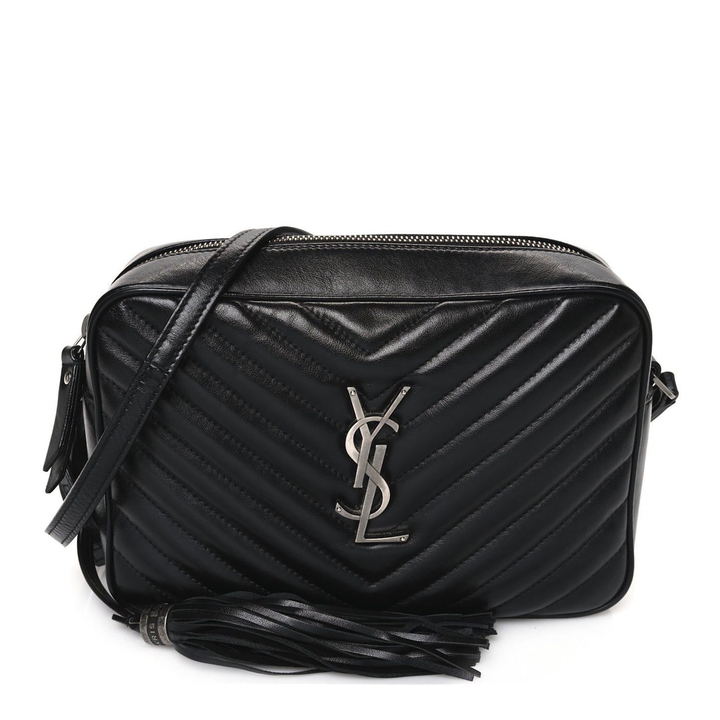 Calfskin Matelasse Monogram Lou Camera Bag Black