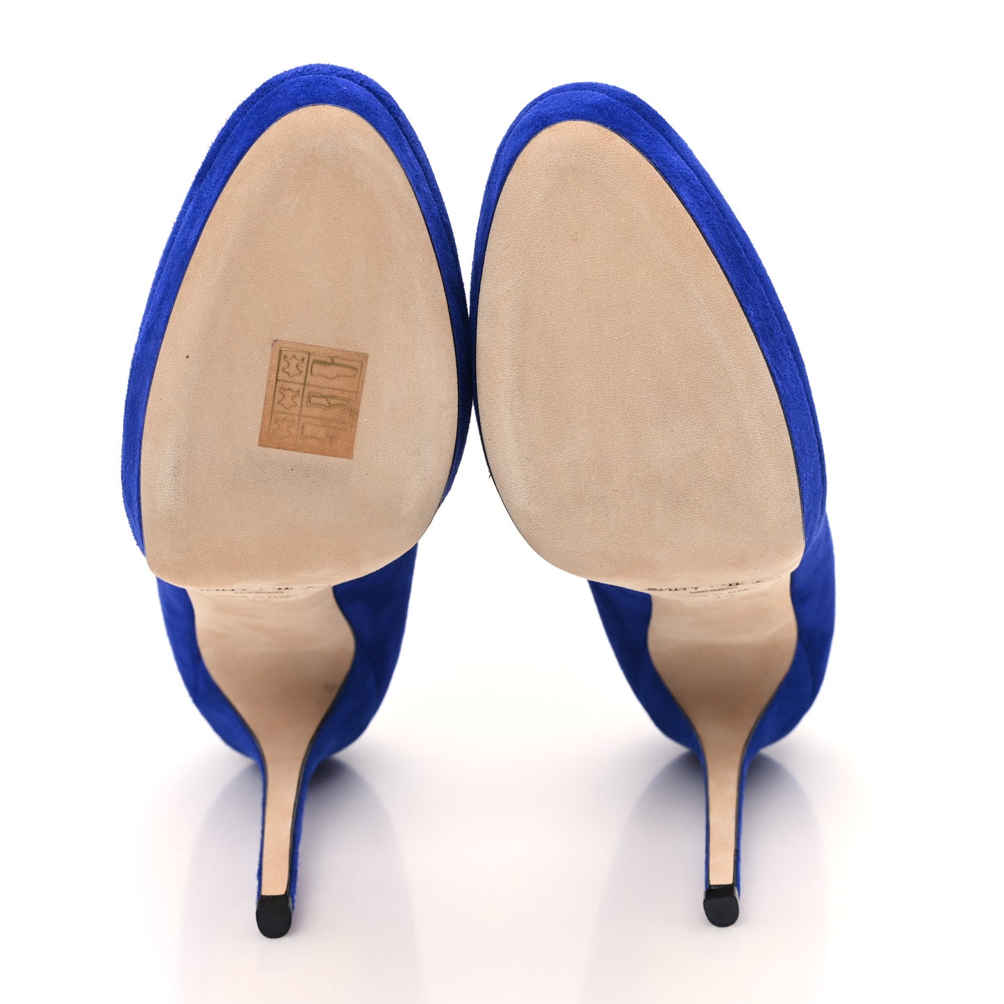Suede 120mm Platform Pumps 38 Electric Blue