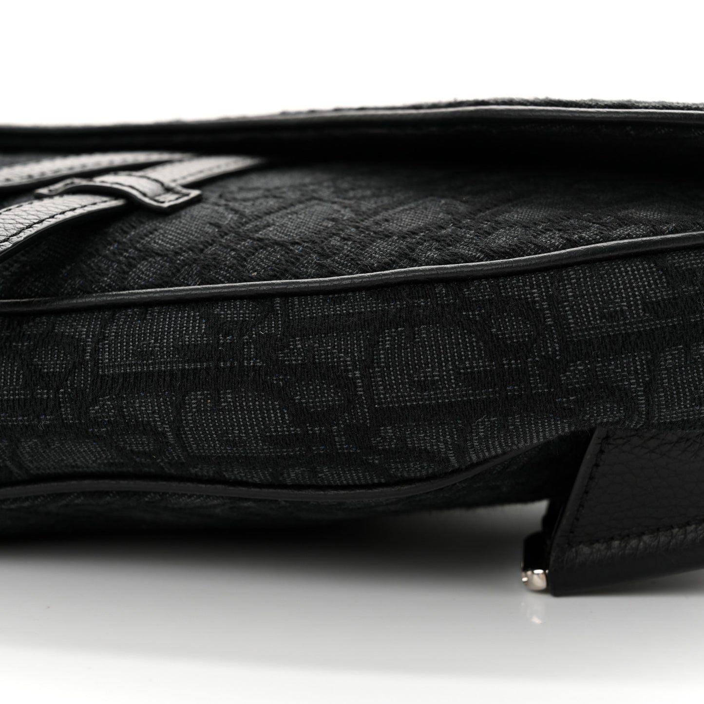 Oblique Mens Saddle Bag Black Blue