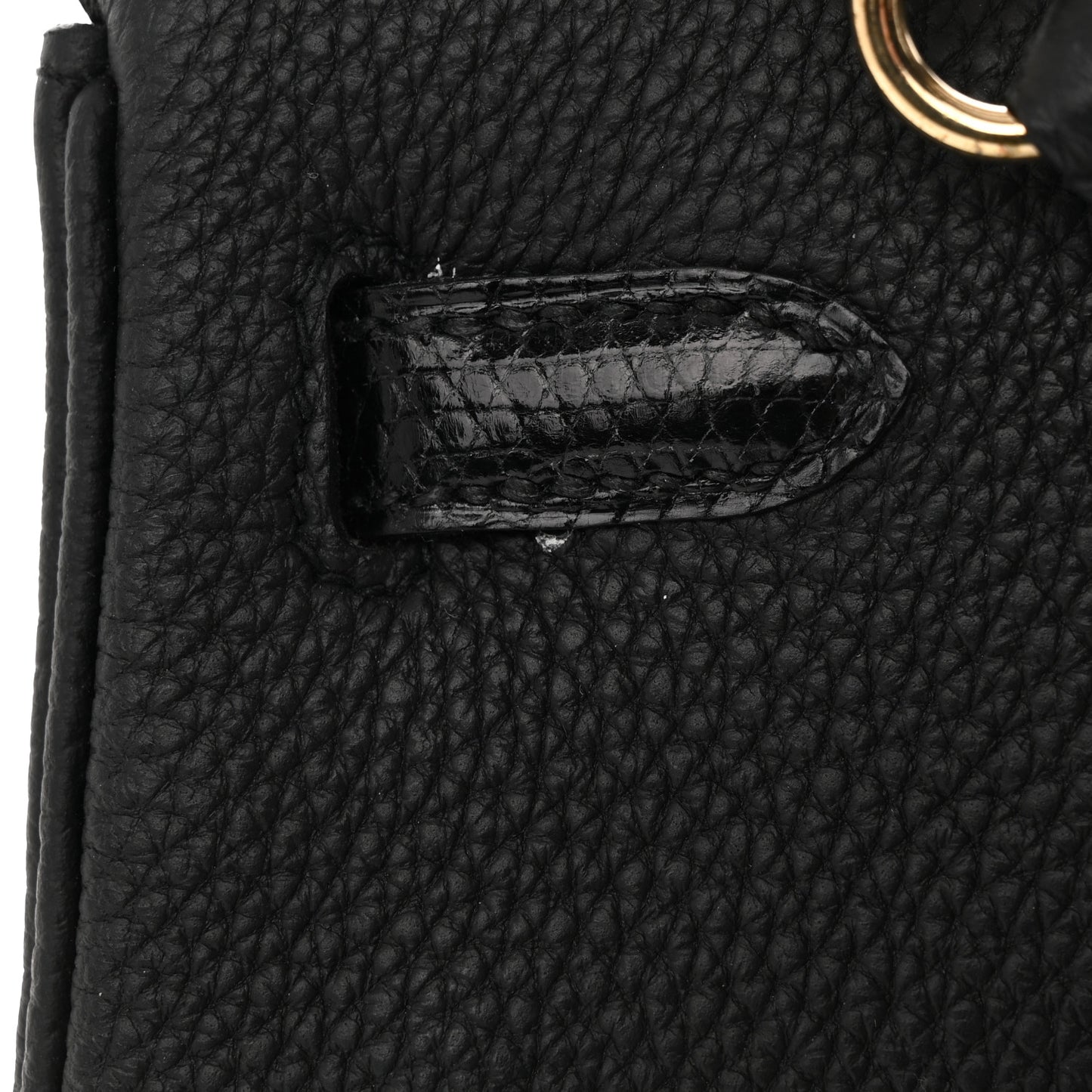 Togo Lizard Kelly Retourne Touch 25 Black