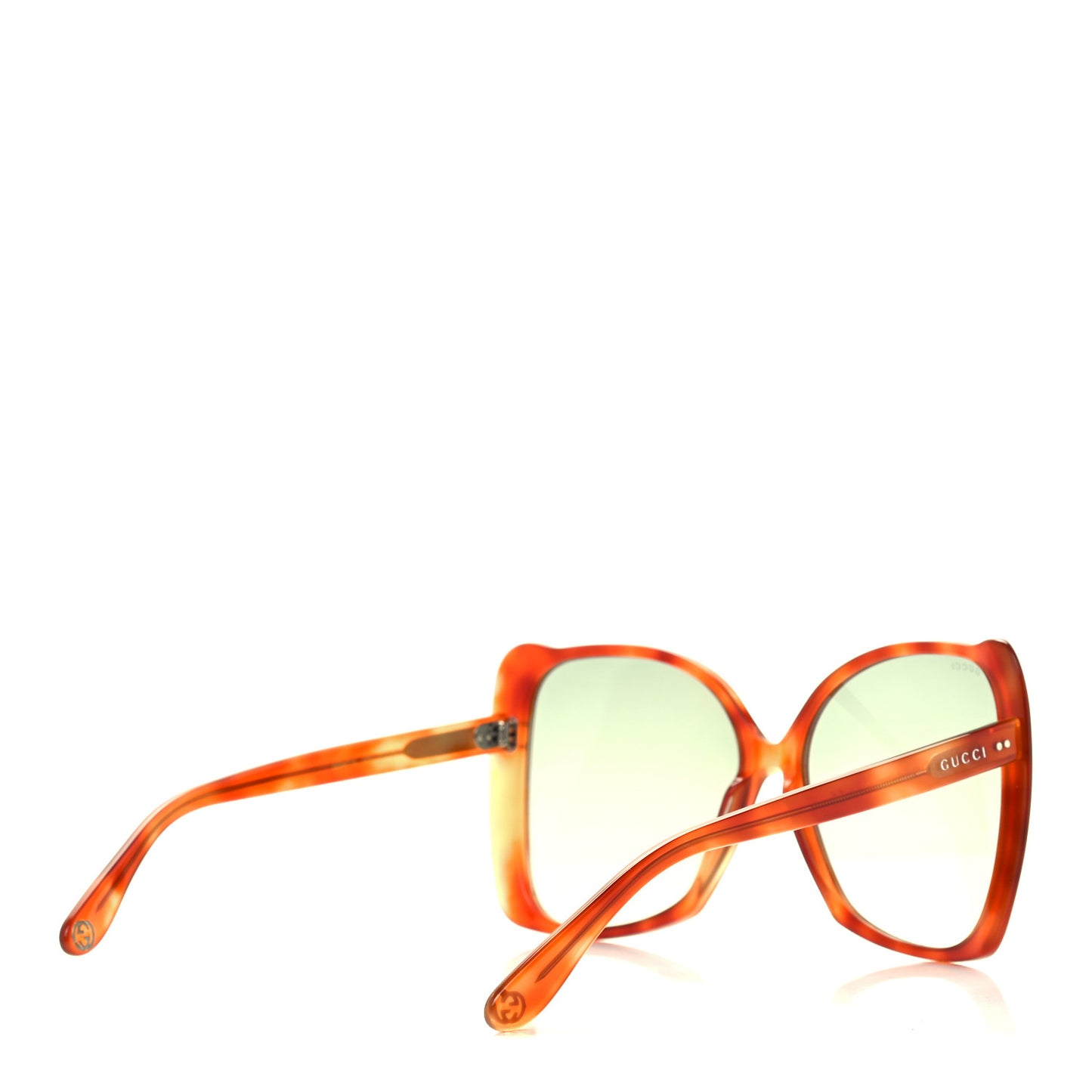 Acetate Oversize Square Frame GG0471S Sunglasses Havana Green
