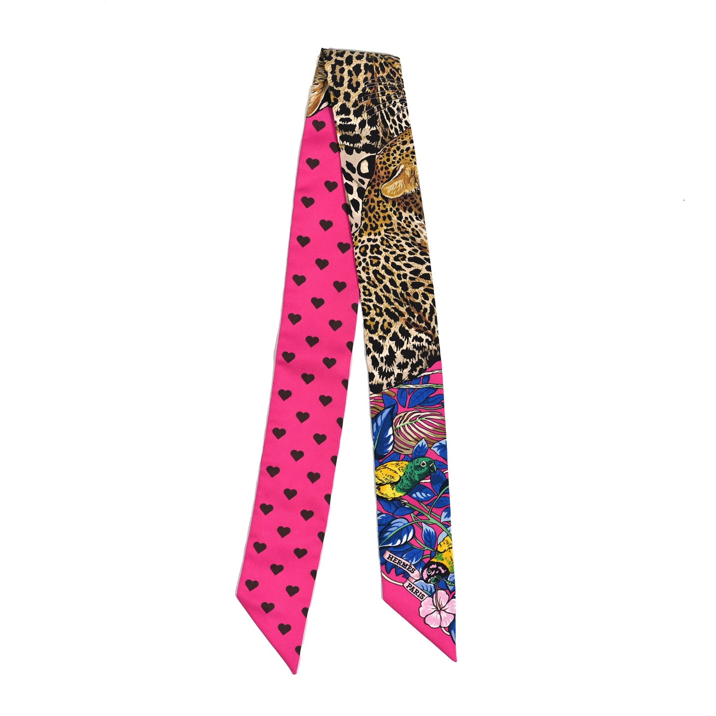 Silk Jungle Love Love Twilly Rose Vif Bleu Roy