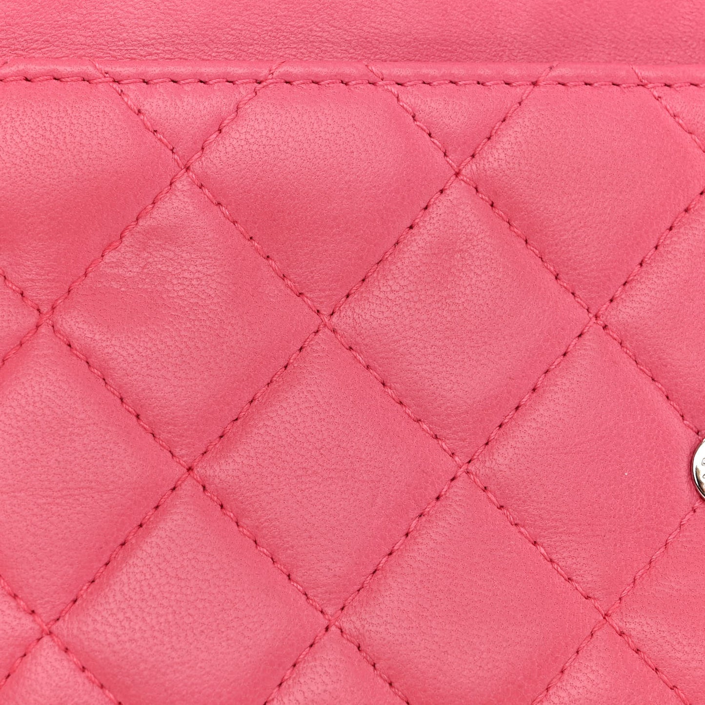 Lambskin Quilted Boy Wallet On Chain WOC Pink