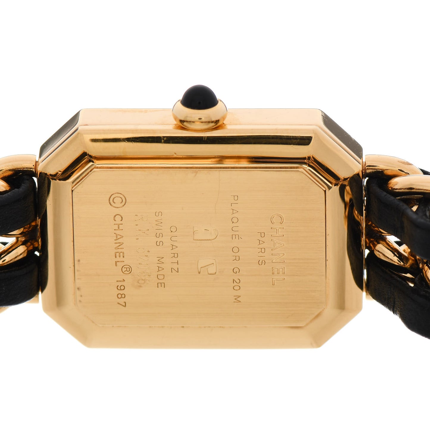 Stainless Steel Lambskin 20mm Chain Premiere Quartz Watch Gold M