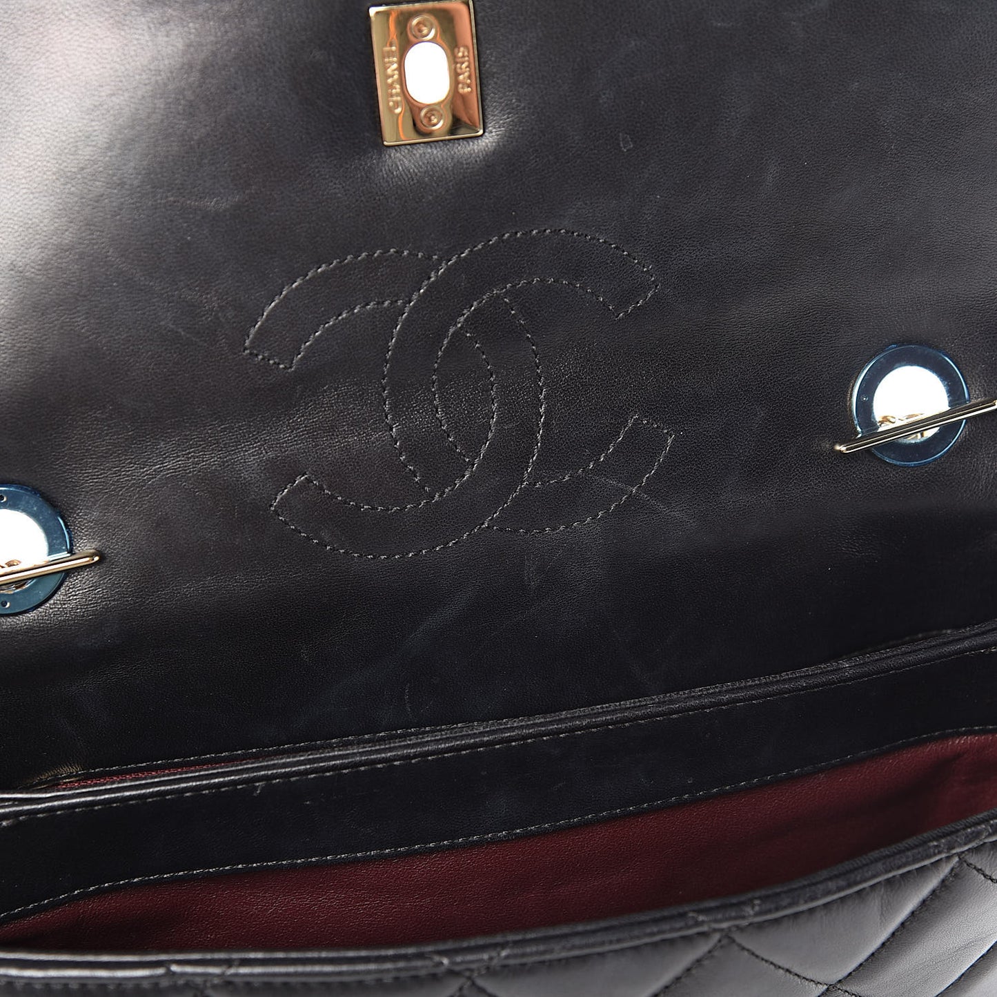 Lambskin Quilted Medium Trendy CC Flap Black