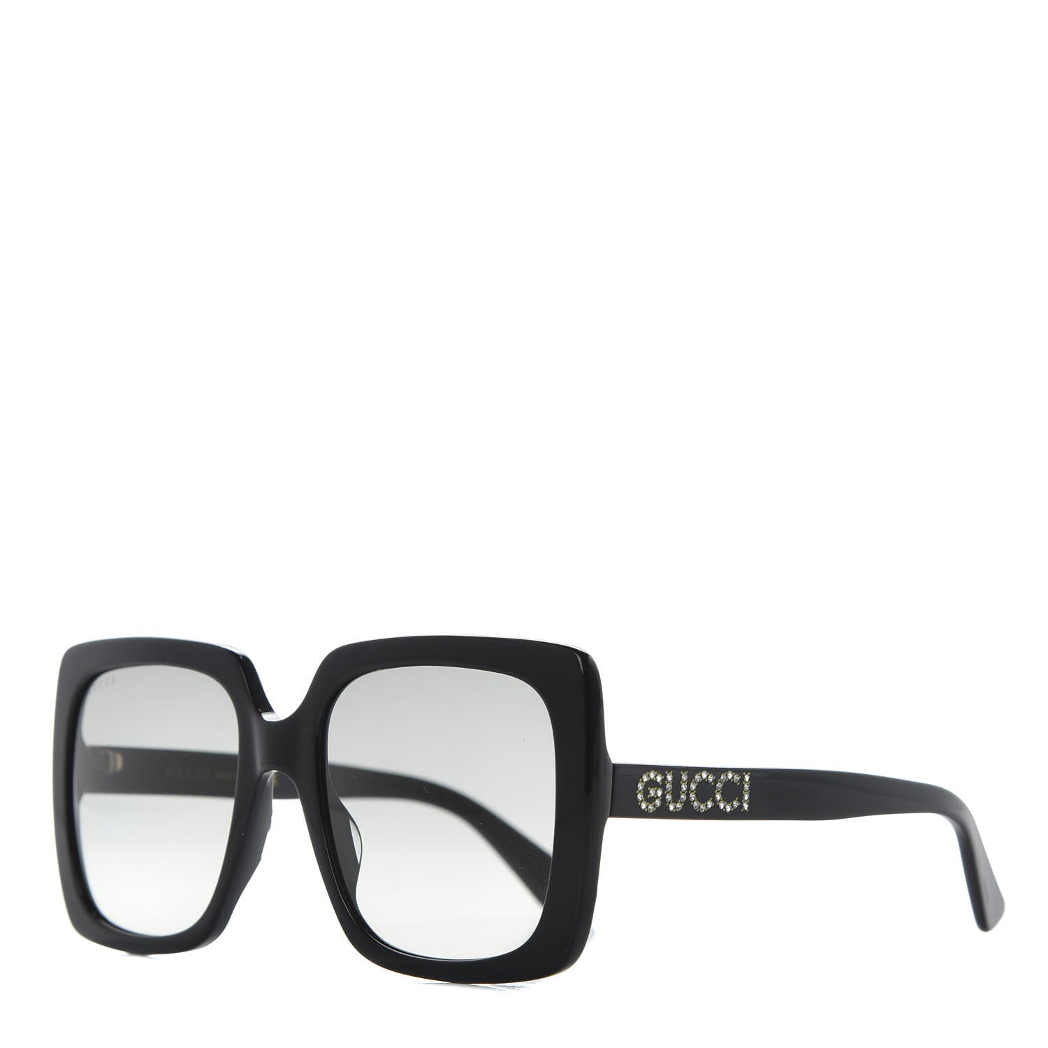 Gucci Crystal Square Frame GG Sunglasses GG0418S Black 1 of 8