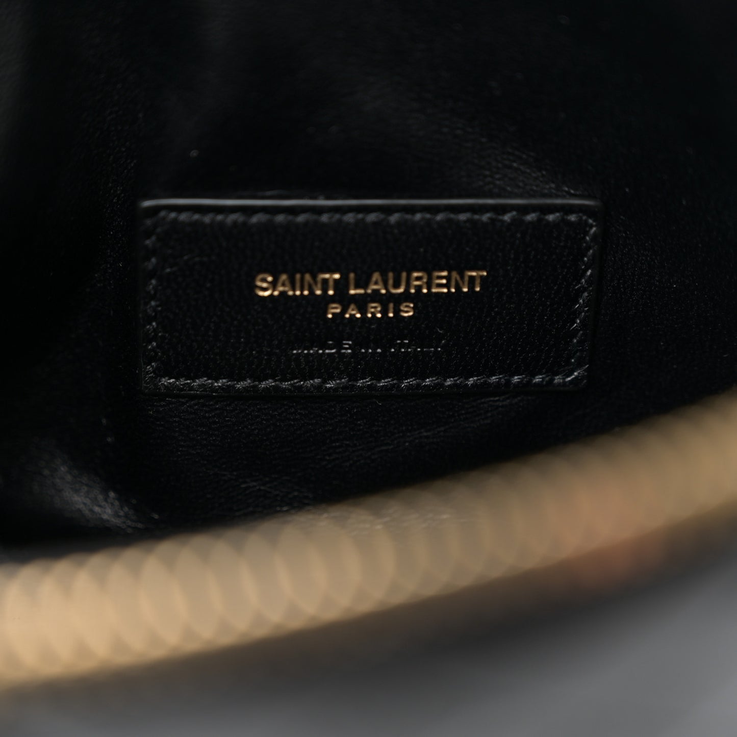 Patent Quilted Gaby Zipped Pouch Black