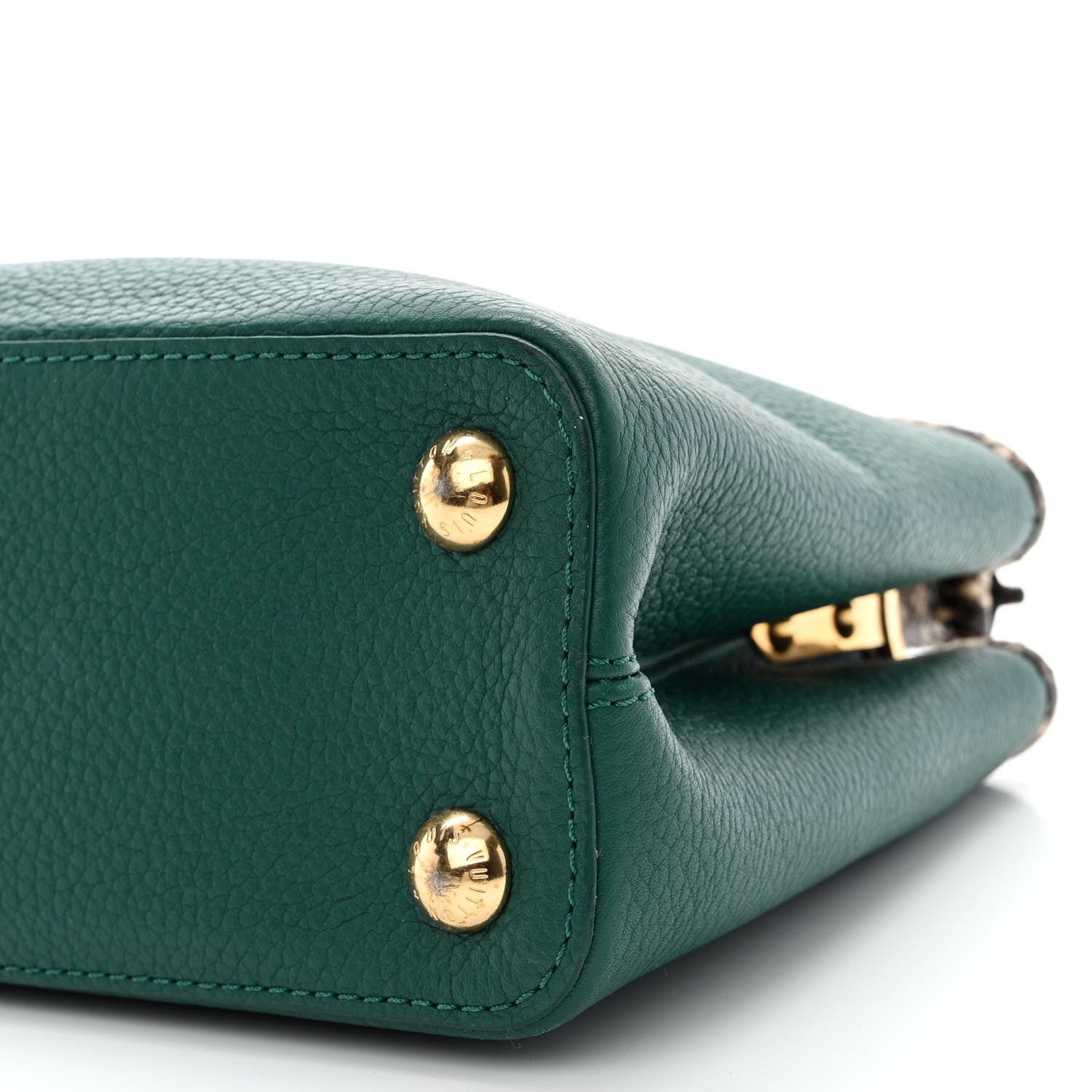 Louis Vuitton Taurillon Snakeskin Capucines BB Emerald 9 of 10