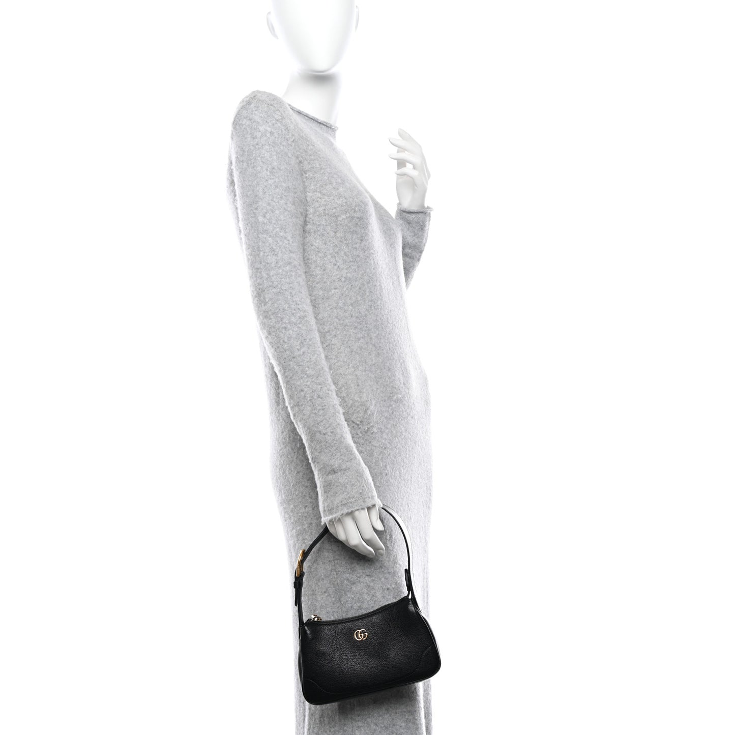 Goatskin Mini Aphrodite Shoulder Bag Black