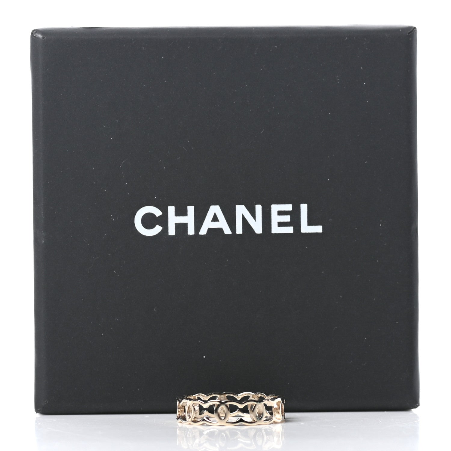Chanel Metal CC Ring 5 Gold 5 of 5