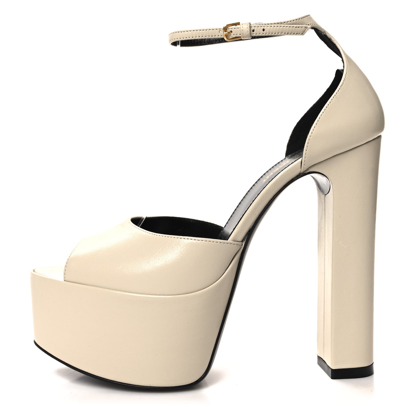 Lambskin Jodie Platform Sandals 37 Pearl