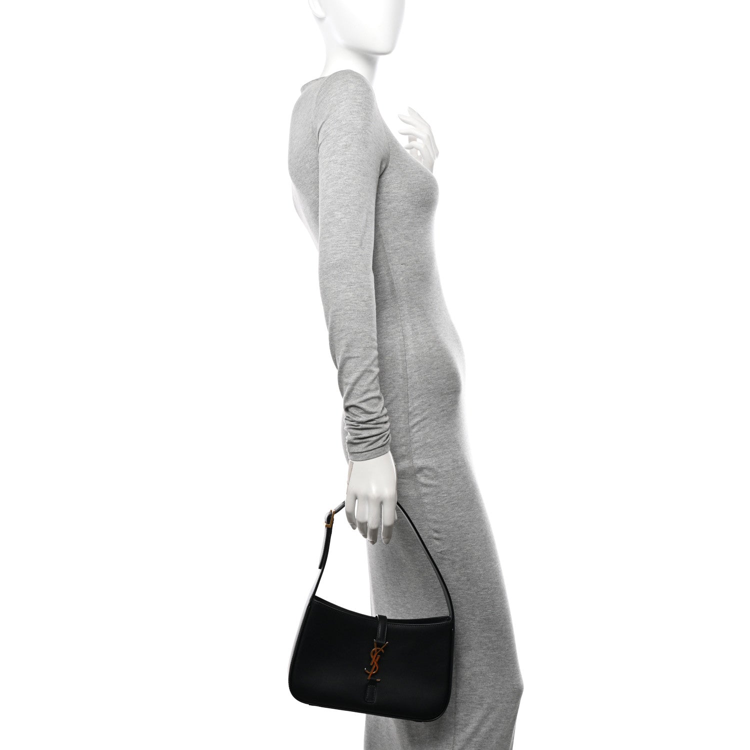 Saint Laurent Smooth Calfskin Le 5 A 7 Hobo Black 2 of 13