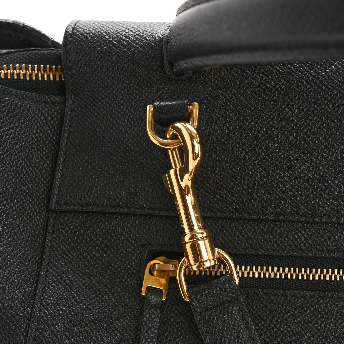 Grained Calfskin Mini Belt Bag Black