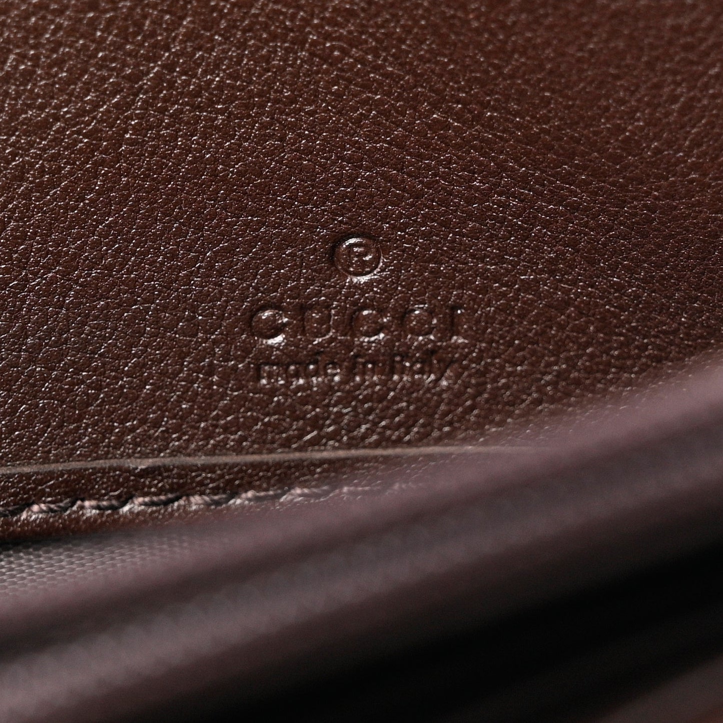 Guccissima Signature Microguccissima Bree Continental Wallet Chocolate