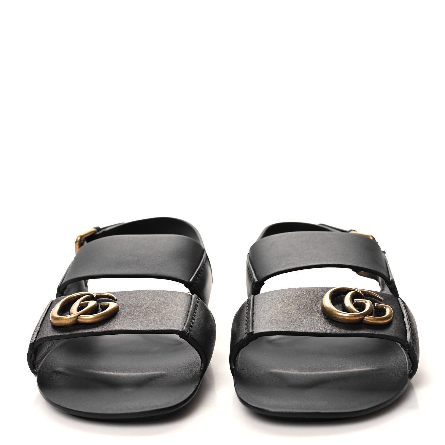 Gucci Calfskin Mens GG Marmont Sandals 11 Black 2 of 9