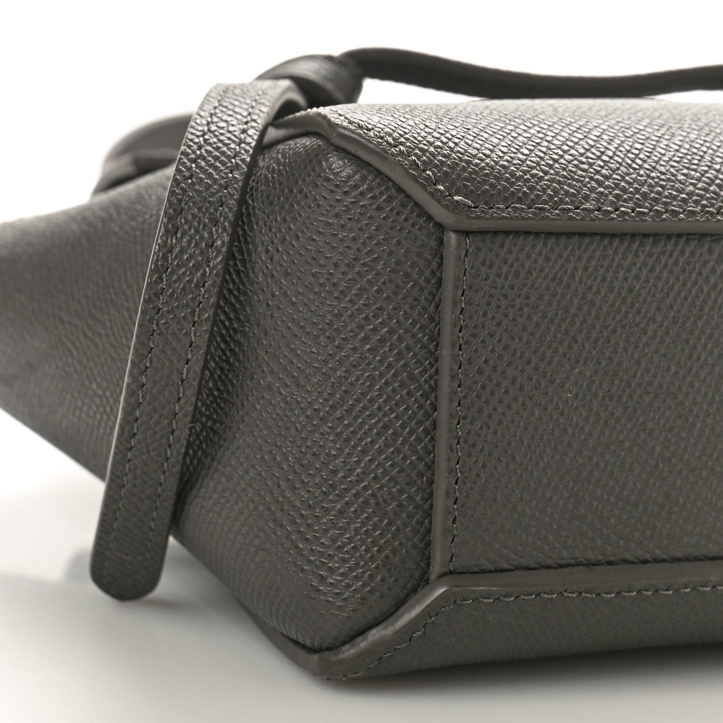 Grained Calfskin Pico Belt Bag Grey