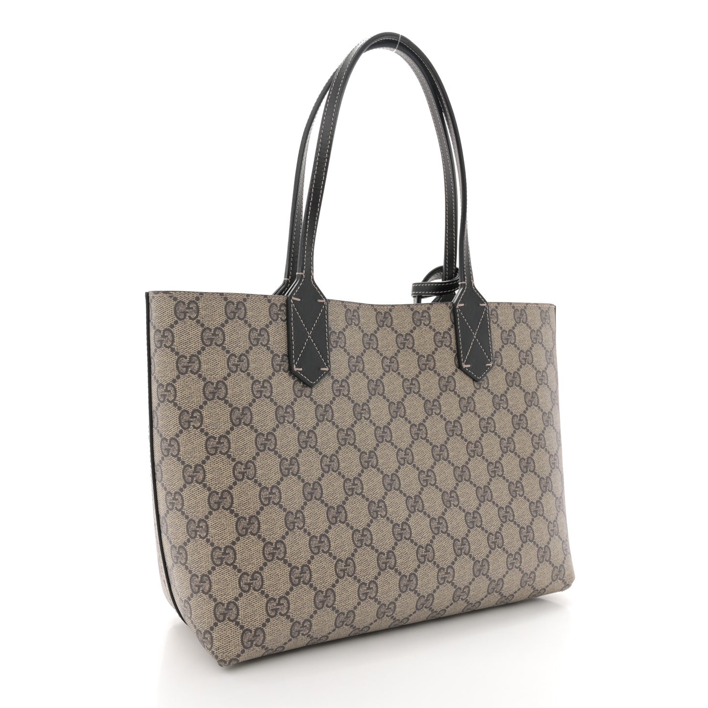 GG Supreme Monogram Small Reversible Tote Dark Brown