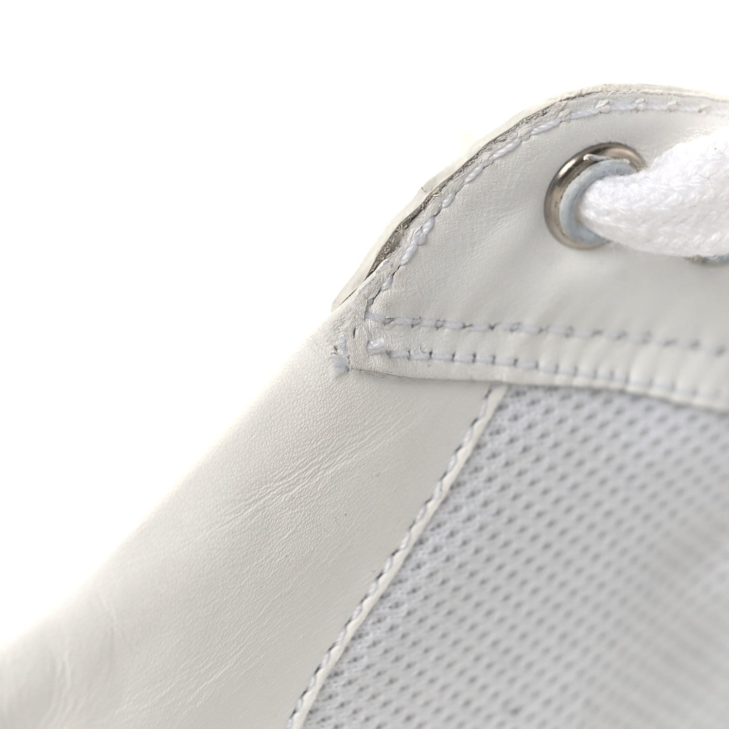 Prada Vitello Rois Triangle Womens Downtown Low Top 30mm Sneakers 41 White Black 9 of 10