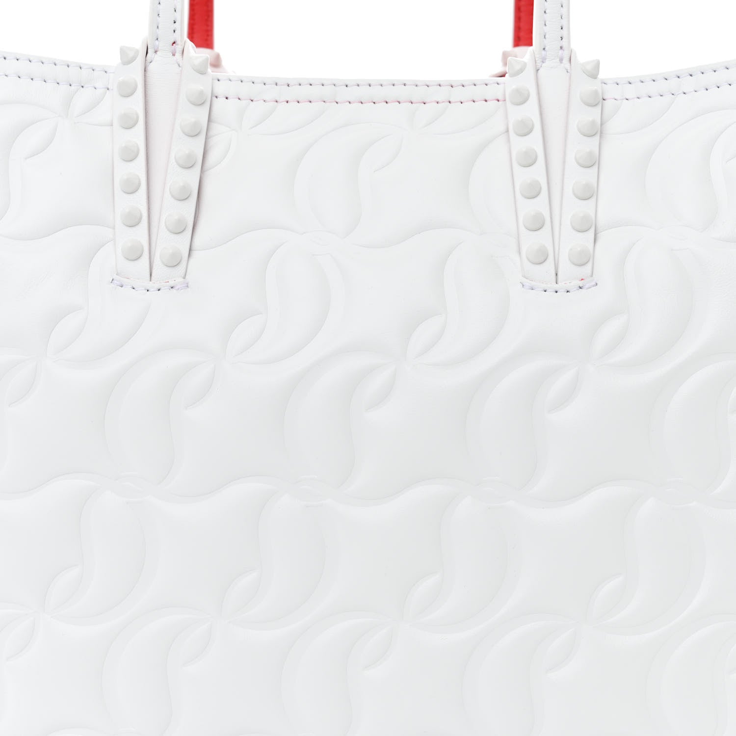 Christian Louboutin Nappa Embossed East West Cabata Tote White 10 of 12