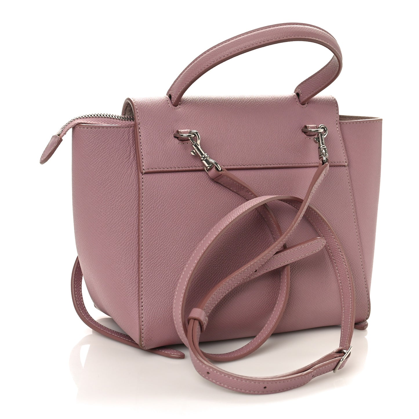 Grained Calfskin Nano Belt Bag Antique Rose