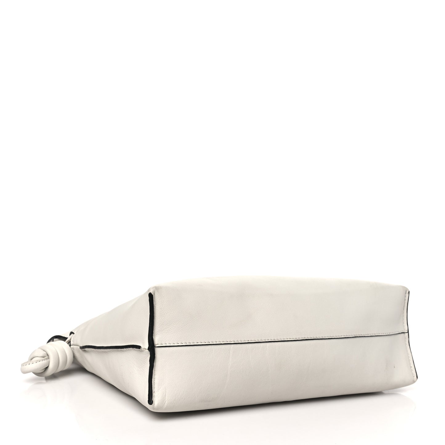 Calfskin Small Flamenco Knot Bag Soft White