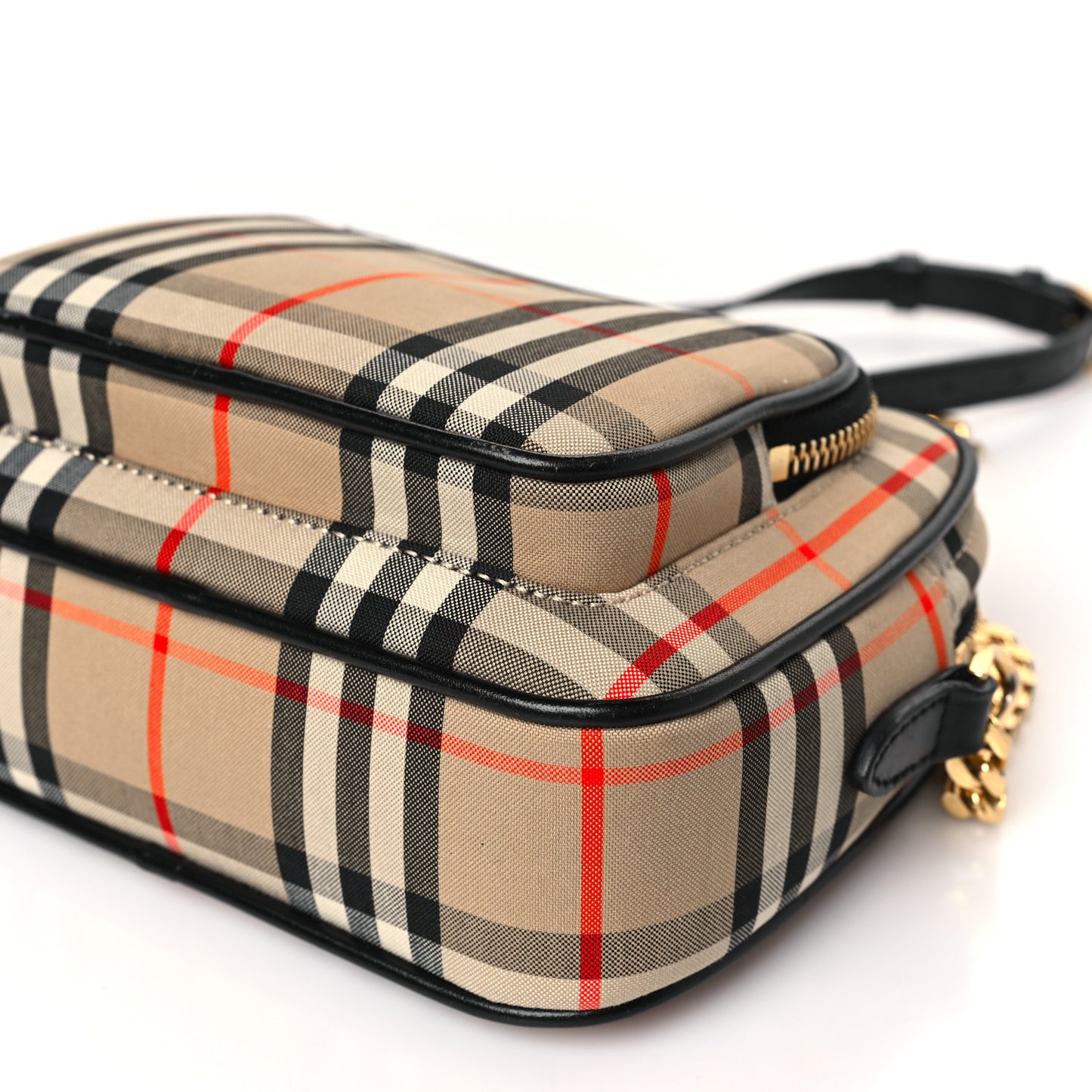 Calfskin Vintage Check Camera Bag Archive Beige