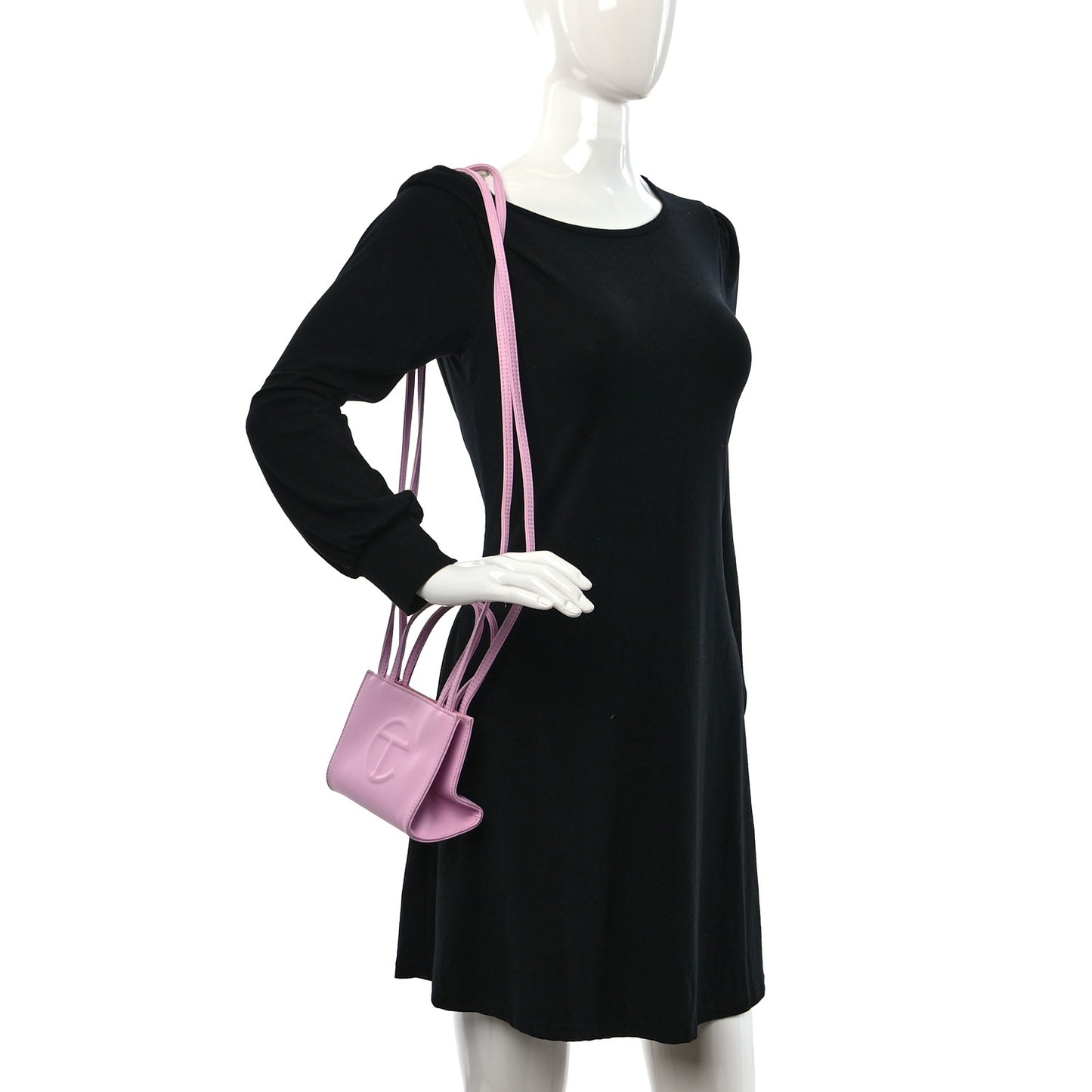 Vegan Leather Small Shopping Bag Bubblegum
