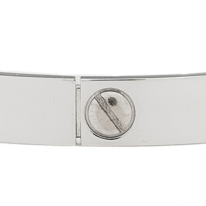 Cartier 18K White Gold 4 Diamond LOVE Bracelet 16 5 of 8