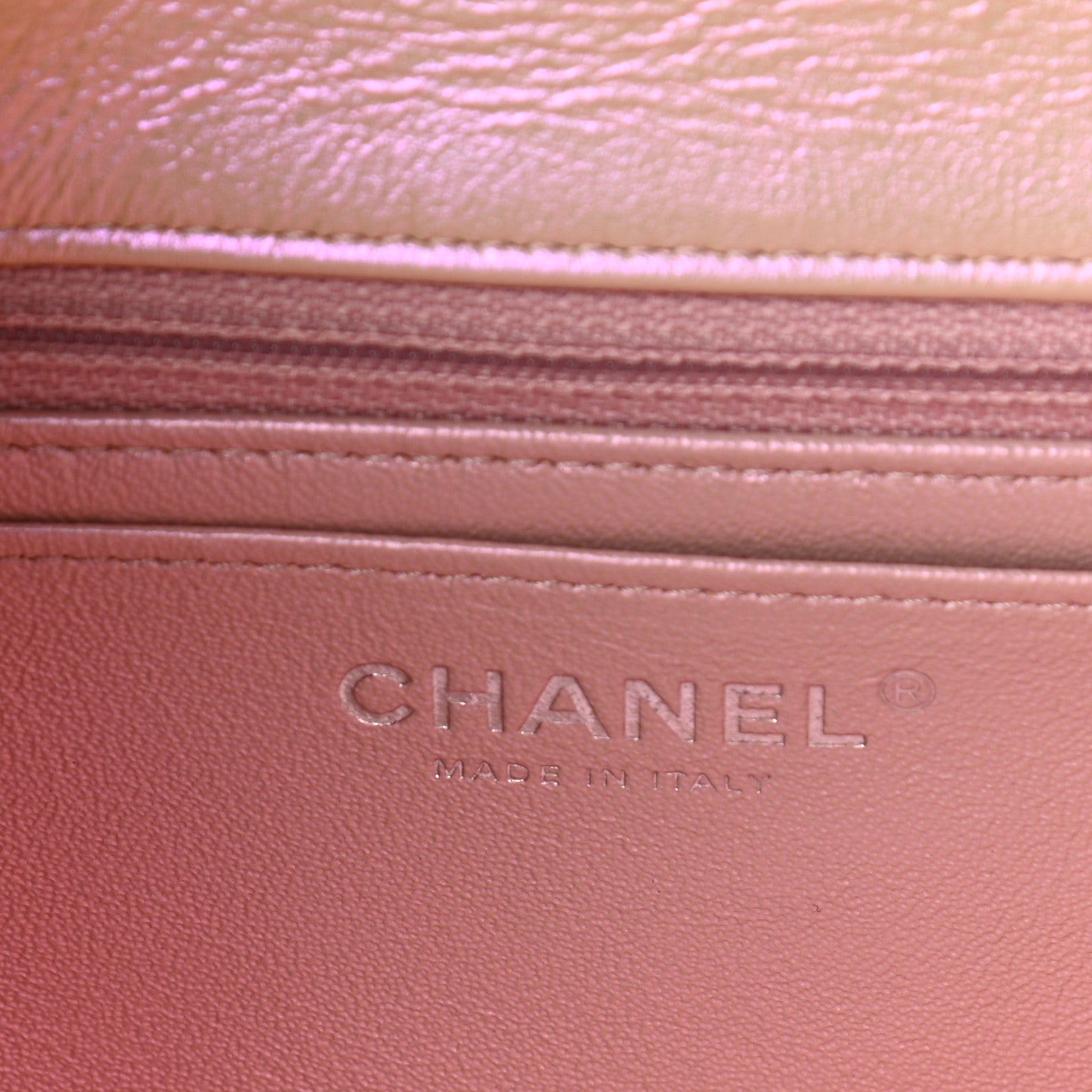 Chanel Iridescent Calfskin Quilted Mini Rectangular Flap Pink 6 of 12