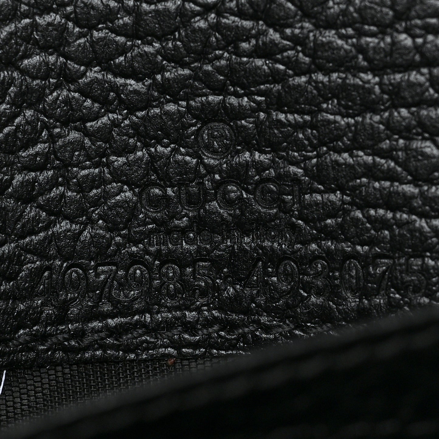 Dollar Calfskin Enamel Monochrome Mini GG Marmont Chain Wallet Black