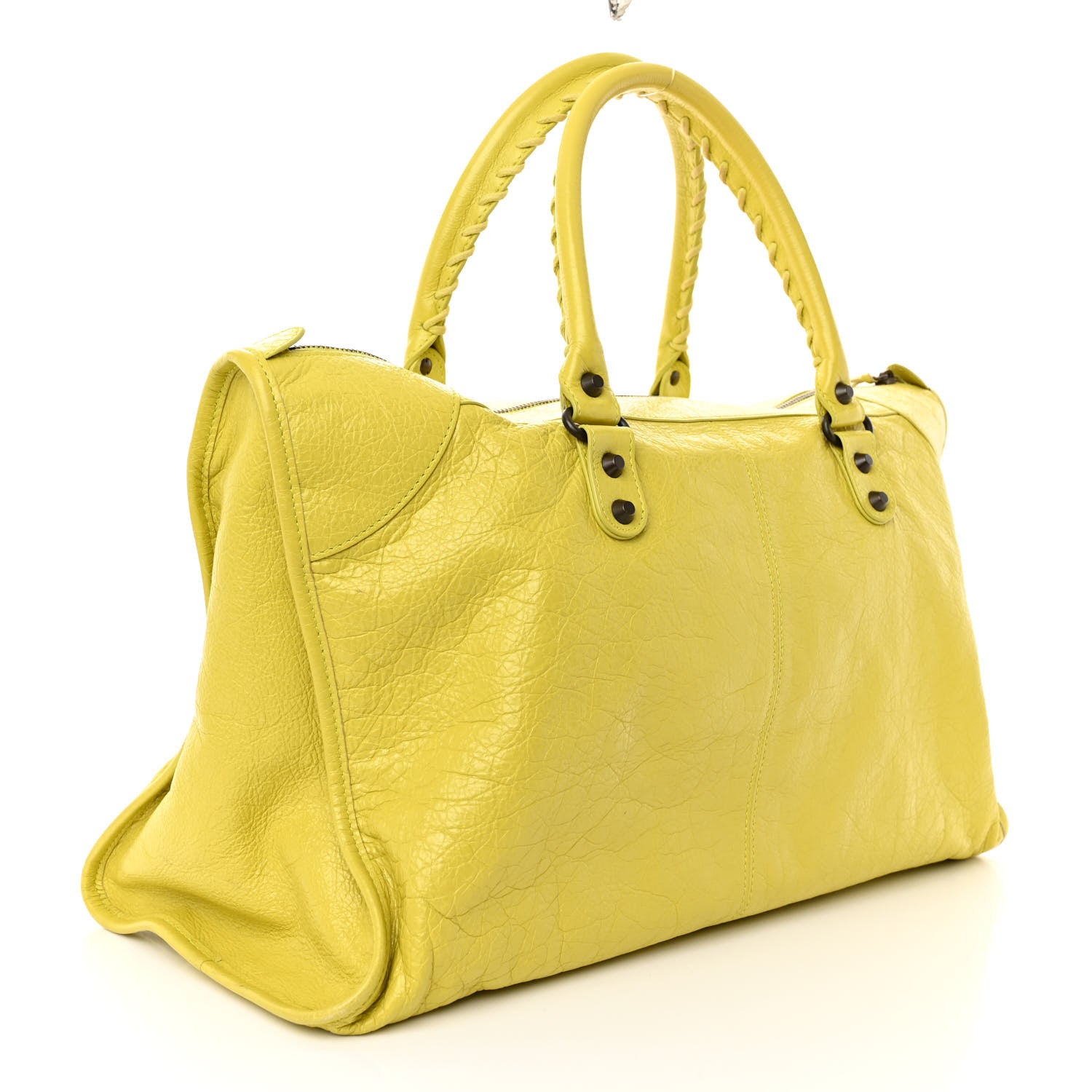 Balenciaga Agneau Classic Hardware Work Jaune Poussin 3 of 9