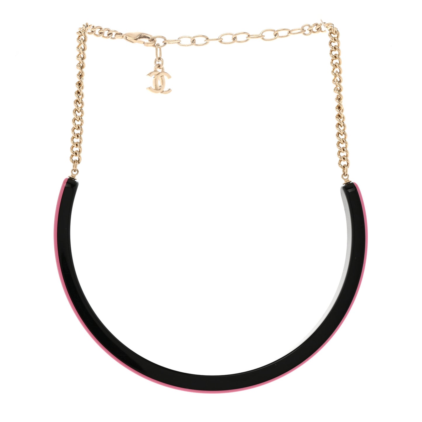 Resin Logo Choker Pink Black