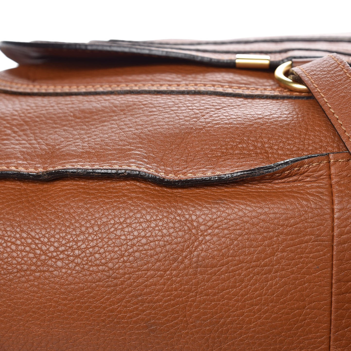 Calfskin Large Marcie Satchel Tan