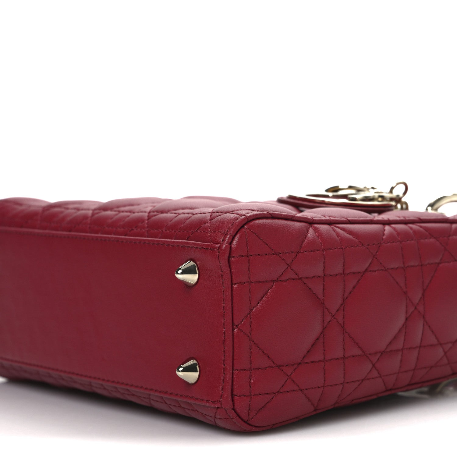Christian Dior Lambskin Cannage Small My ABCDior Lady Dior Red 10 of 12