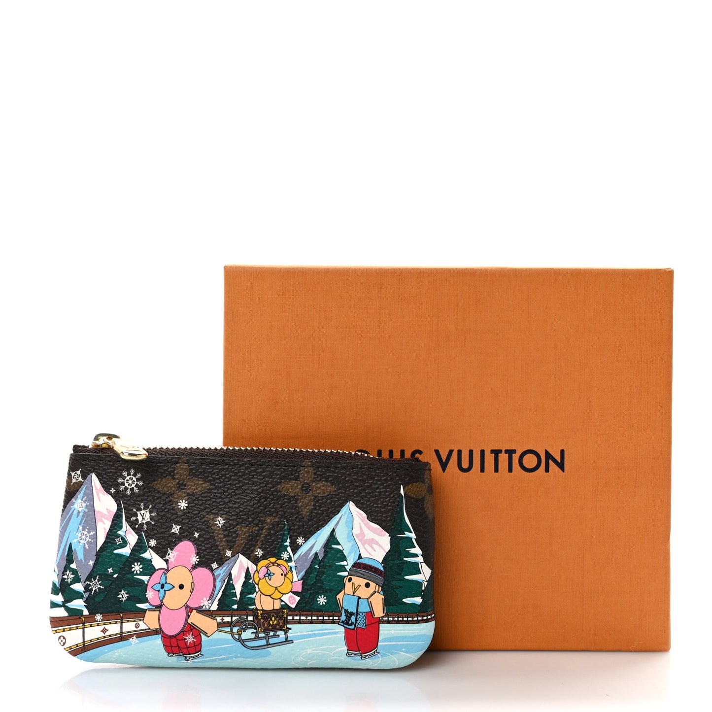 Monogram 2023 Christmas Animation Alpine Key Pouch Pink