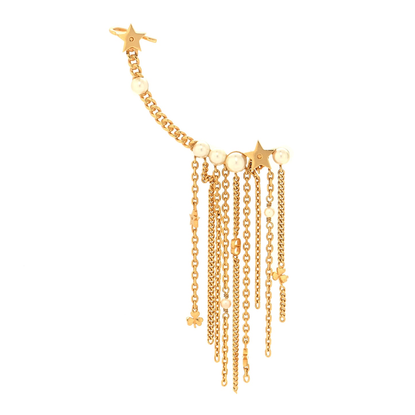 Pearl Danseuse Etoile Chain Dangle Earring Gold