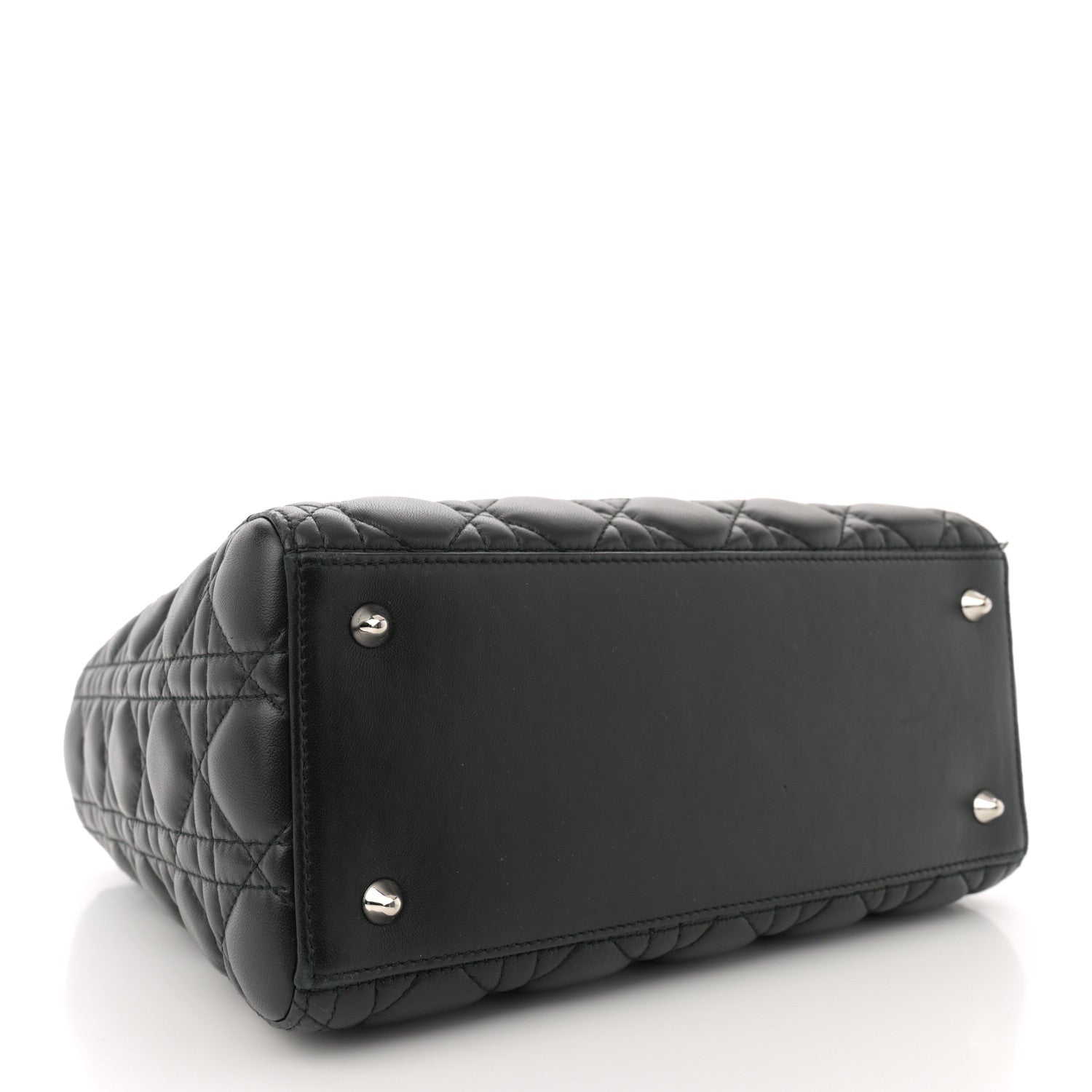 Christian Dior Lambskin Cannage Medium Lady Dior Black 4 of 12