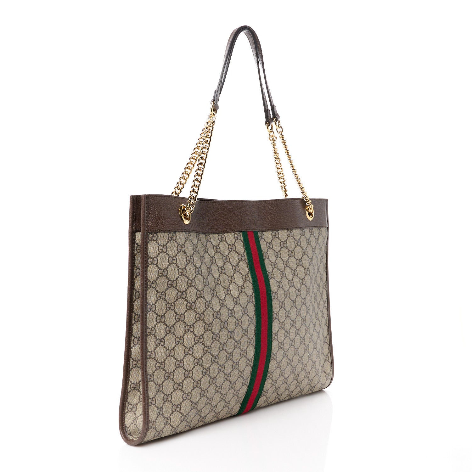 Gucci GG Supreme Monogram Large Rajah Chain Tote Beige New Acero 4 of 14