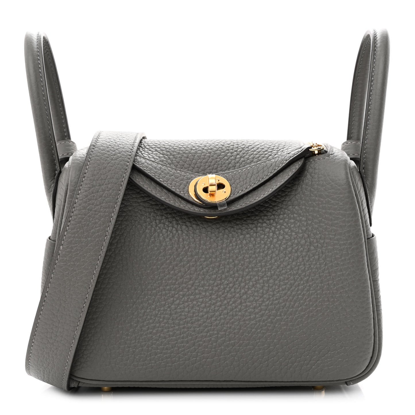 Taurillon Clemence Mini Lindy 20 Gris Meyer